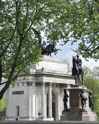Wellington Arch taken from inside Apsley House at Hyde Park Corner